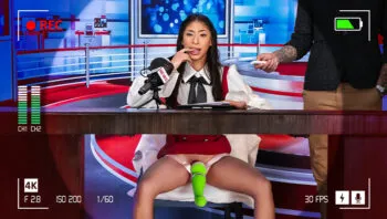 Sona Bella Moans the Morning News: Bratty Schoolgirl’s Orgasmic Punishment!